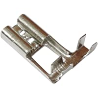 AERZETIX: 100x Terminales electricos Codo Planos Hembra 6.3mm 0.8mm 0-5-1mm² C11465